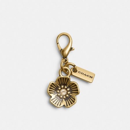 Coach DIY Tea Rose Charm - Preorder — Brass/Brass