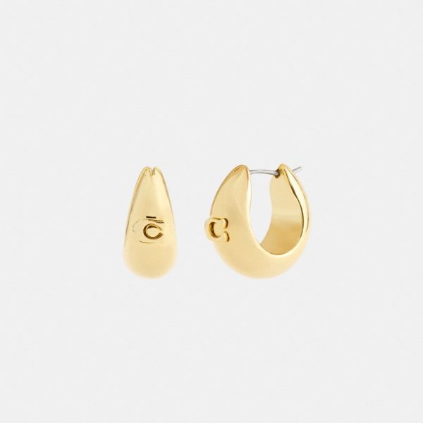 Coach Outlet Signature Thick Hoop Earrings - Preorder