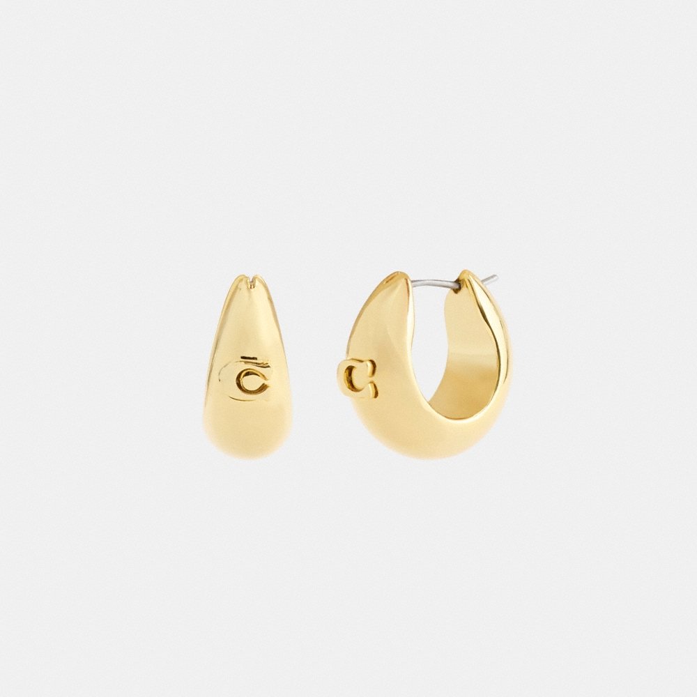 Coach Outlet Signature Thick Hoop Earrings - Preorder