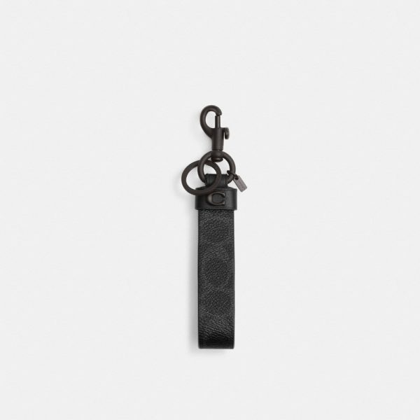 Coach Outlet Loop Bag Charm In Signature Canvas - Preorder