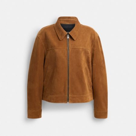 Coach Outlet Suede Jacket - Preorder — Sepia