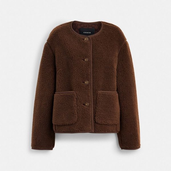 Coach Outlet Short Sherpa Cardi Jacket - Preorder