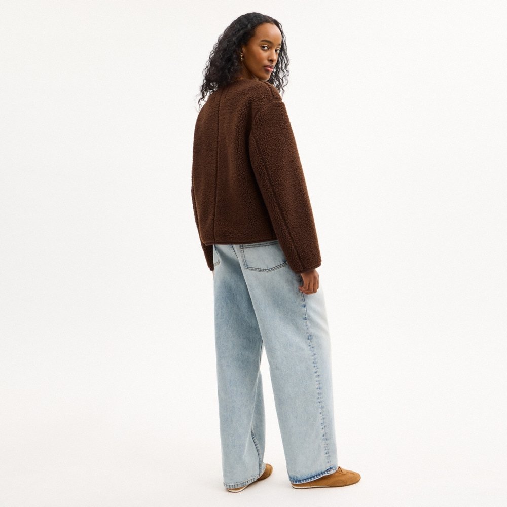 Coach Outlet Short Sherpa Cardi Jacket - Preorder - Image 3