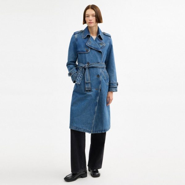 Coach Outlet Denim Long Trench Coat - Preorder