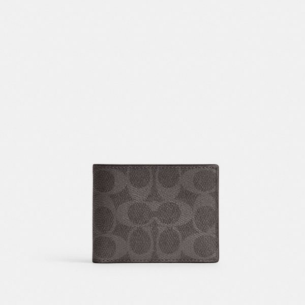 Coach Slim Billfold Wallet In Signature Canvas - Preorder