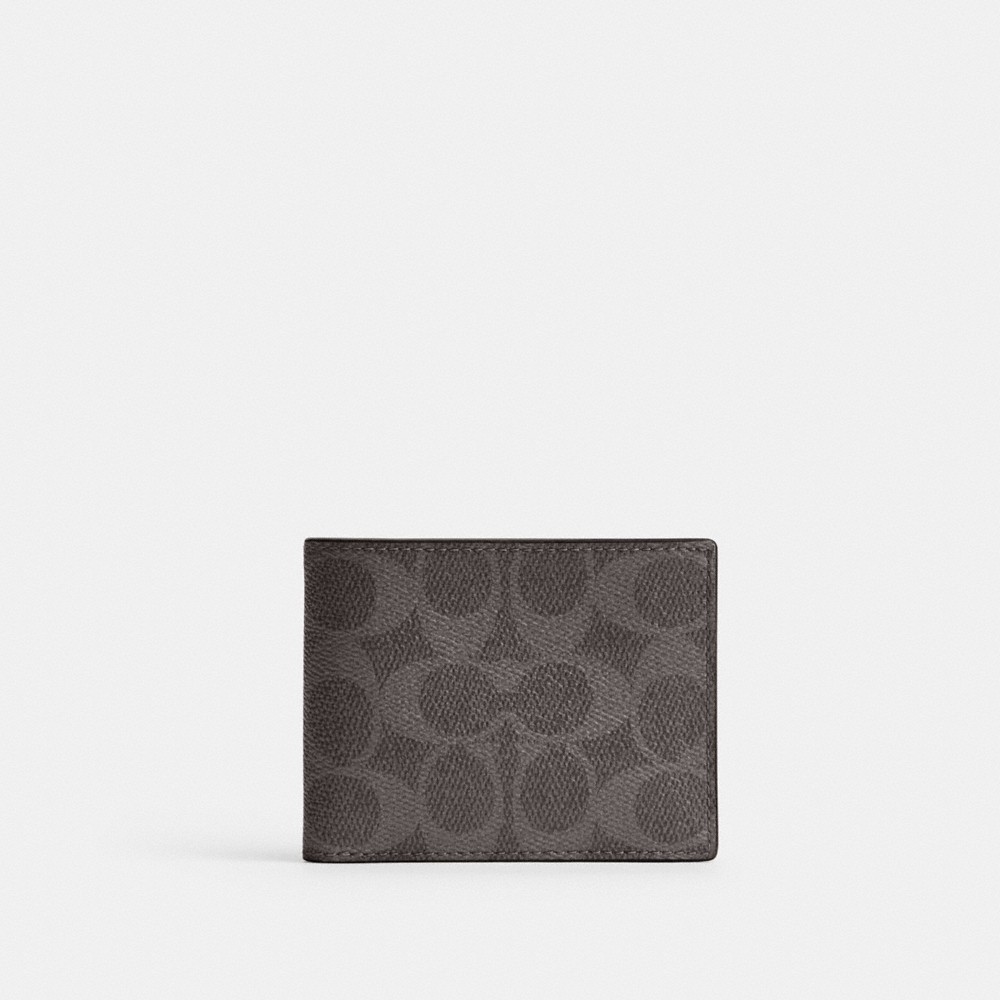 Coach Slim Billfold Wallet In Signature Canvas - Preorder