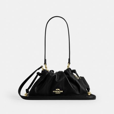 Coach Outlet Faye Shoulder Bag With Quilting - Preorder — Brass/Black