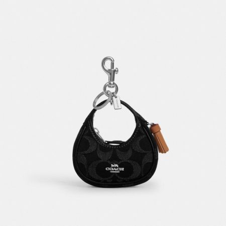 Coach Outlet Carmen Bag Charm In Signature Denim - Preorder — Silver/Black