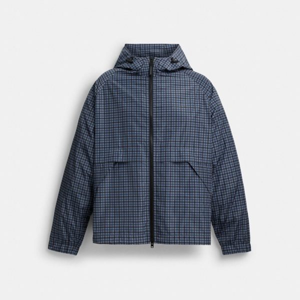 Coach Outlet Plaid Windbreaker In Recycled Polyester - Preorder