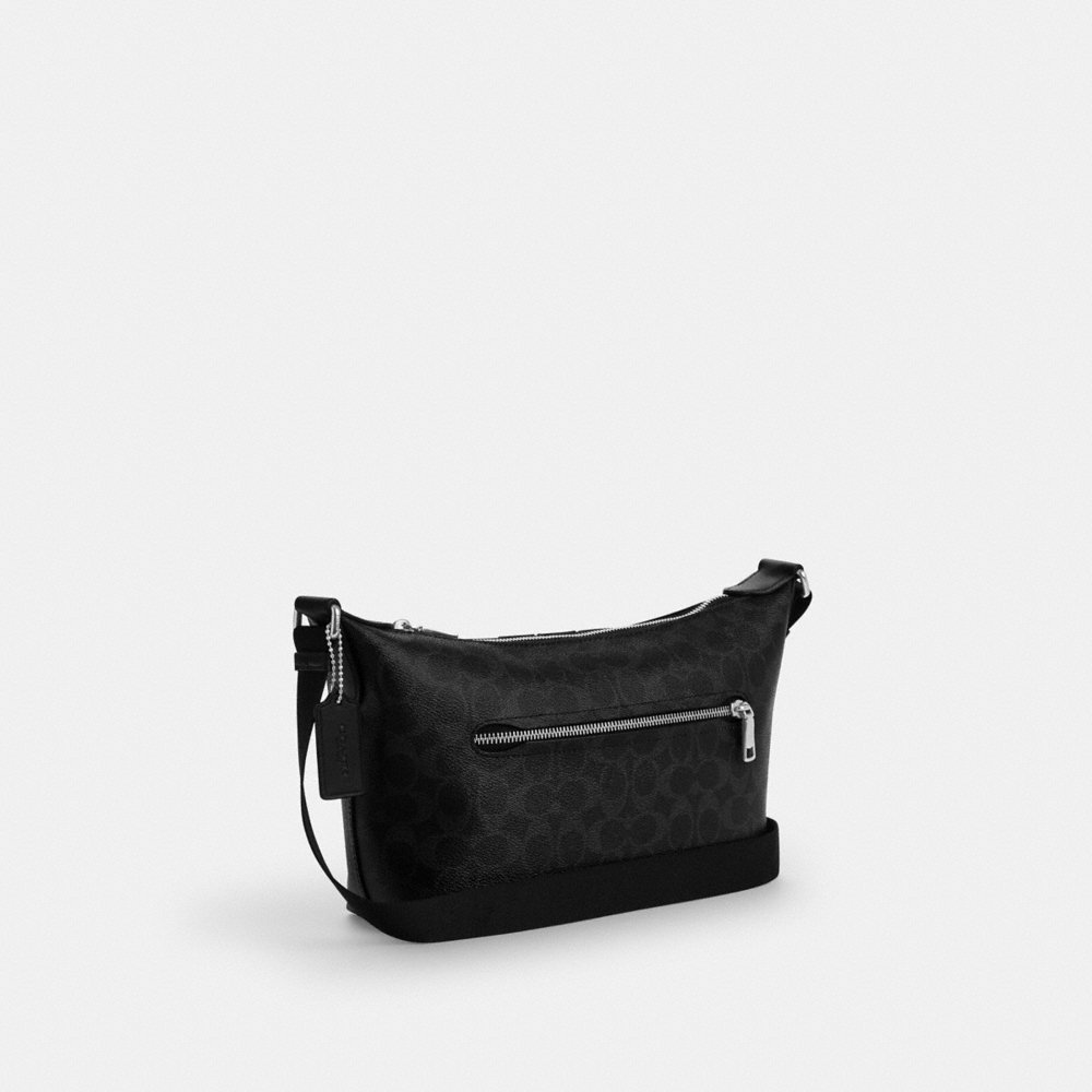 Coach Outlet Small Finn Crossbody Bag With Pouch In Signature Canvas With Varsity Stripe - Preorder