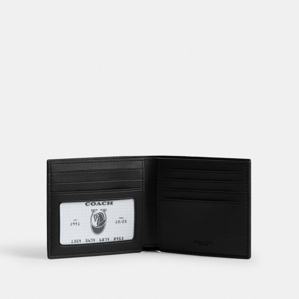 Coach Outlet ID Billfold Wallet In Signature Canvas With Varsity Stripe - Preorder