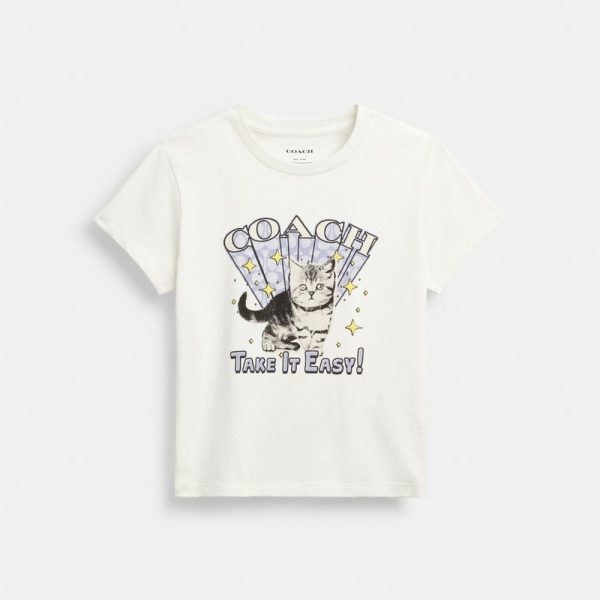 Coach Outlet Cat T-Shirt In Organic Cotton - Preorder