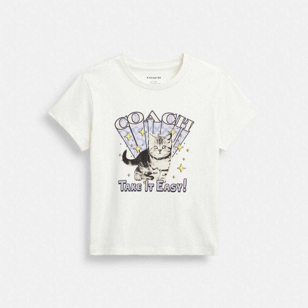 Coach Outlet Cat T-Shirt In Organic Cotton - Preorder