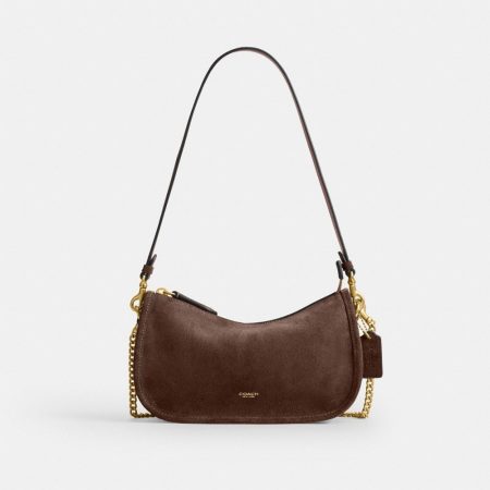 Coach Outlet Waverly Bag - Preorder — Brass/Dark Chocolate