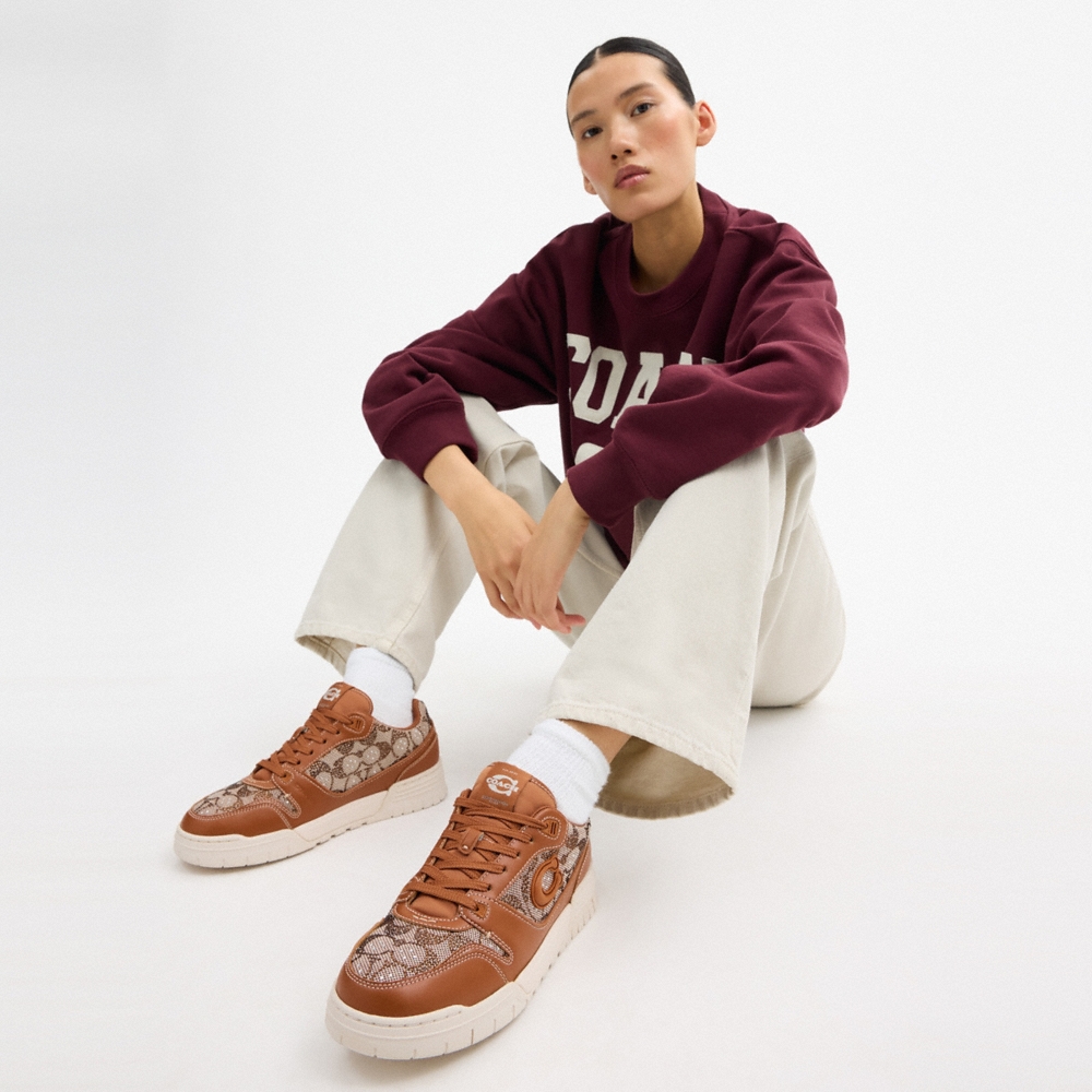 Coach Outlet Soho Sneaker In Crystal Signature Jacquard - Preorder