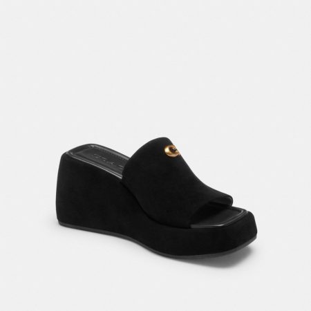 Coach Outlet Marie Platform Sandal - Preorder — Black