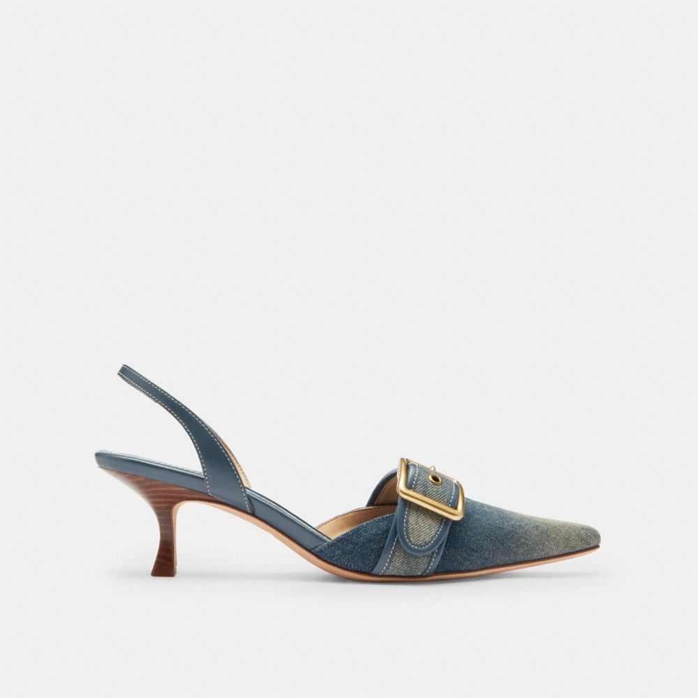 Coach Outlet Margot Slingback In Loved Denim - Preorder