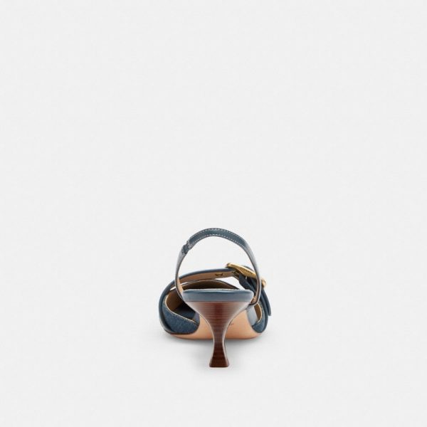 Coach Outlet Margot Slingback In Loved Denim - Preorder