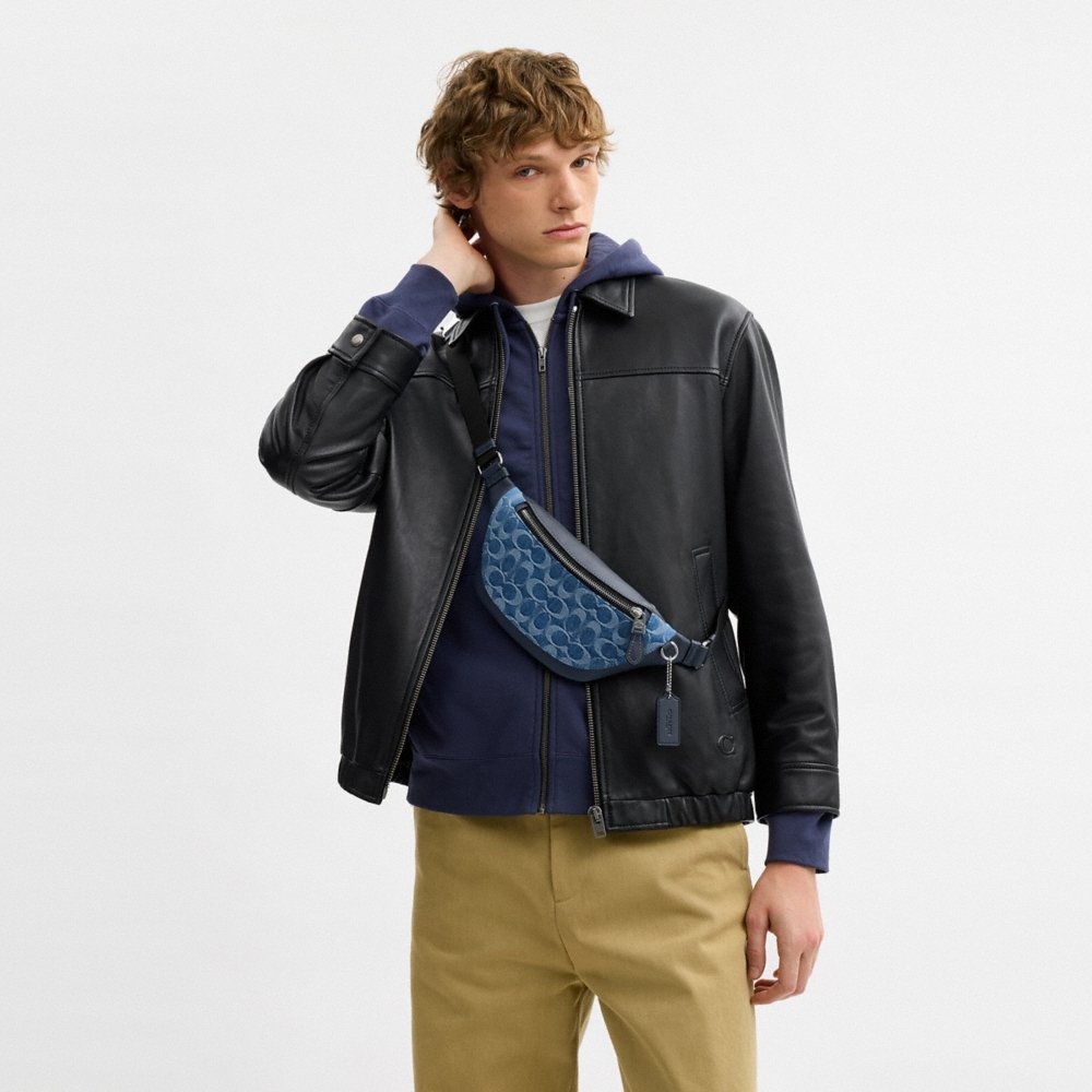Coach Outlet Warren Mini Belt Bag In Signature Denim - Preorder