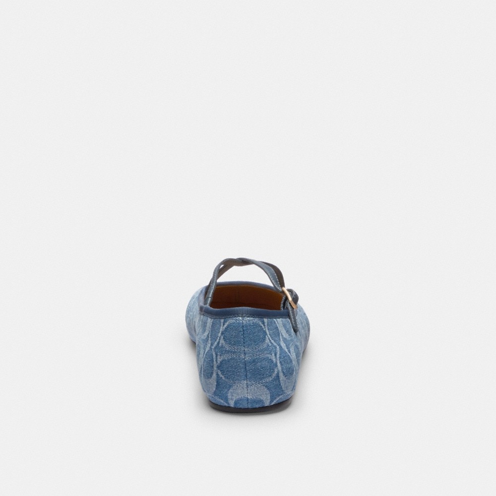 Coach Outlet Phoebe Ballet Flat In Signature Denim - Preorder