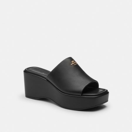 Coach Outlet Phoebe Platform Sandal - Preorder — Black