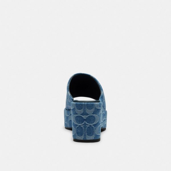 Coach Outlet Phoebe Platform Sandal In Signature Denim - Preorder