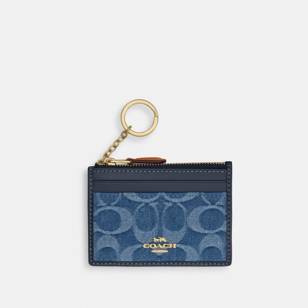 Coach Outlet Mini Skinny ID Case In Signature Denim - Preorder