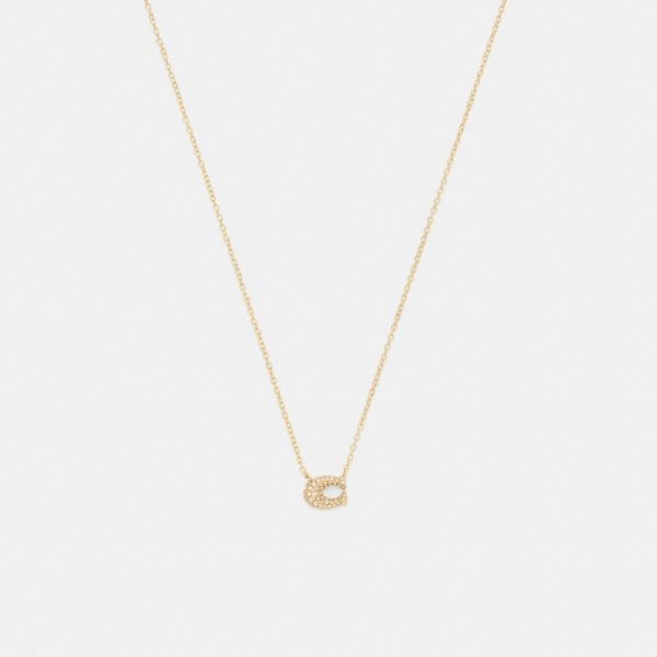 Coach Outlet Pavé C Necklace - Preorder