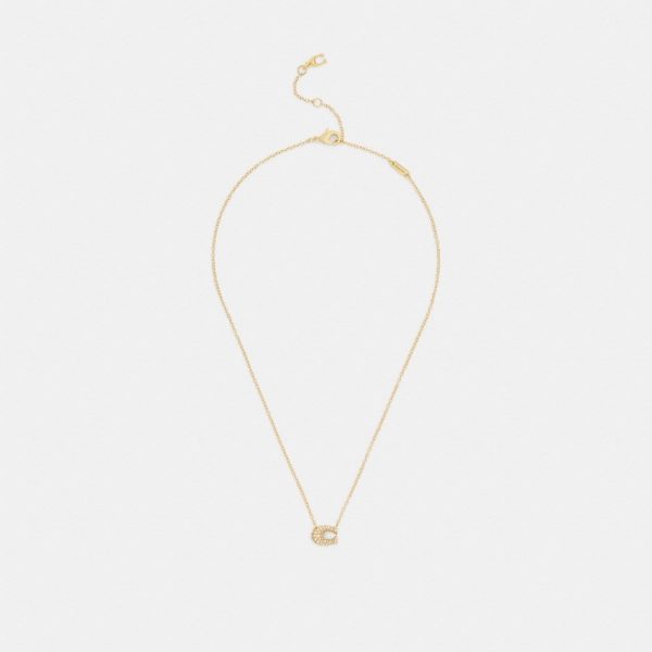 Coach Outlet Pavé C Necklace - Preorder