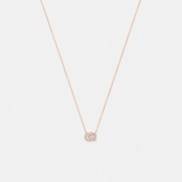 Coach Outlet Pavé C Necklace - Preorder