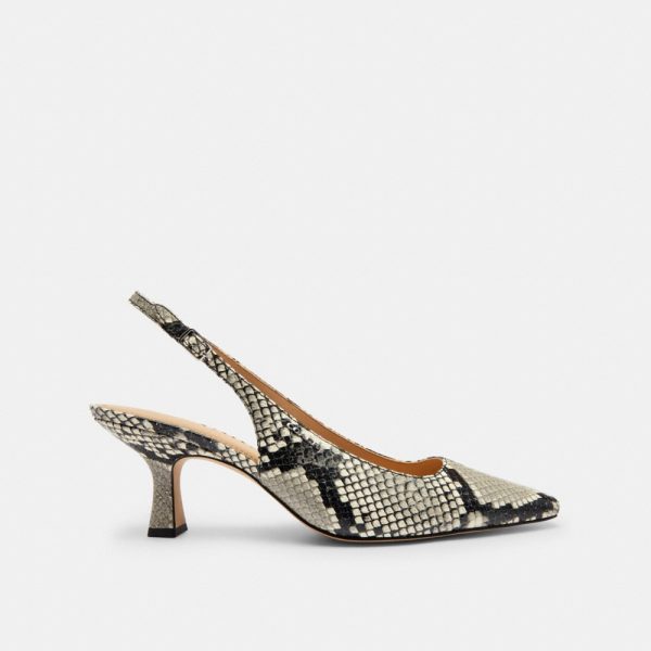Coach Outlet Slingback Heel With Snake Print - Preorder