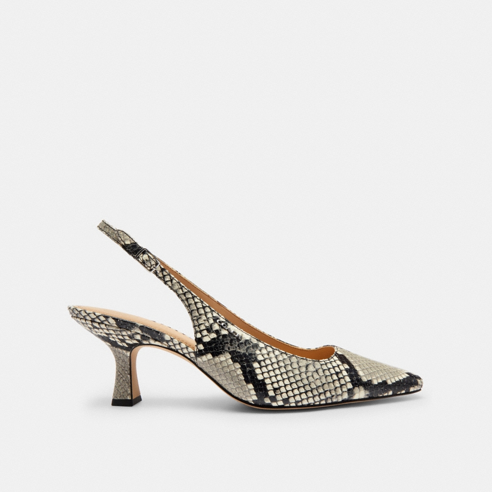 Coach Outlet Slingback Heel With Snake Print - Preorder