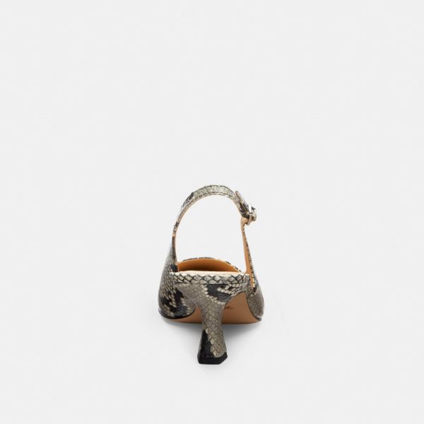 Coach Outlet Slingback Heel With Snake Print - Preorder