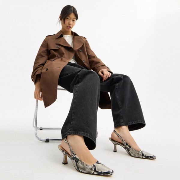 Coach Outlet Slingback Heel With Snake Print - Preorder
