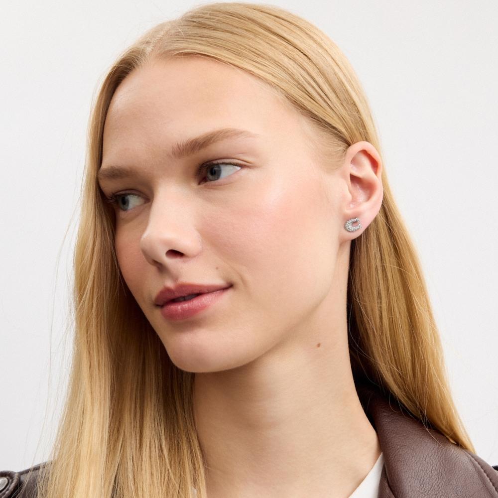 Coach Outlet Pavé C Stud Earrings - Preorder