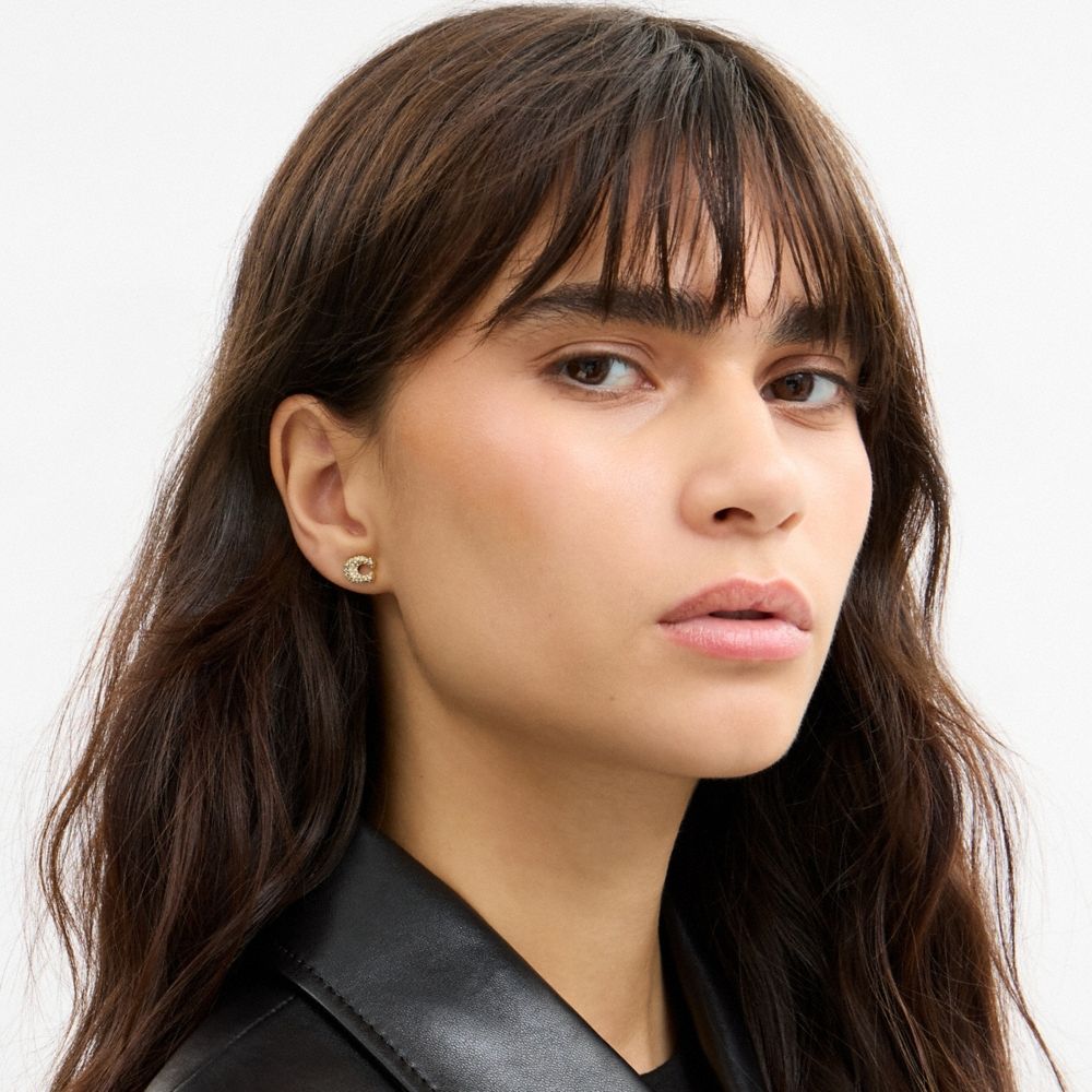 Coach Outlet Pavé C Stud Earrings - Preorder