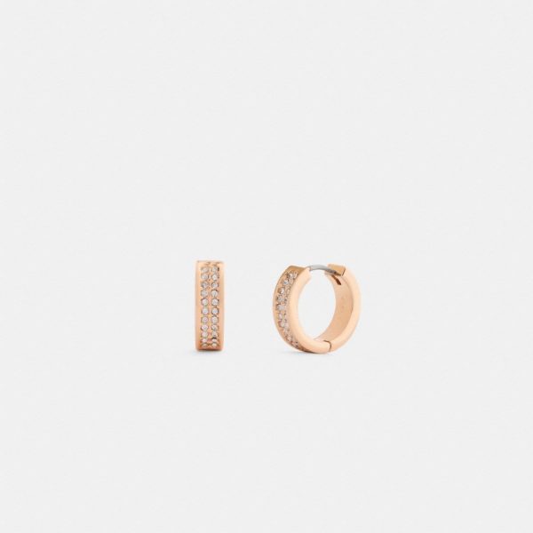 Coach Outlet Pavé C Huggie Earrings - Preorder