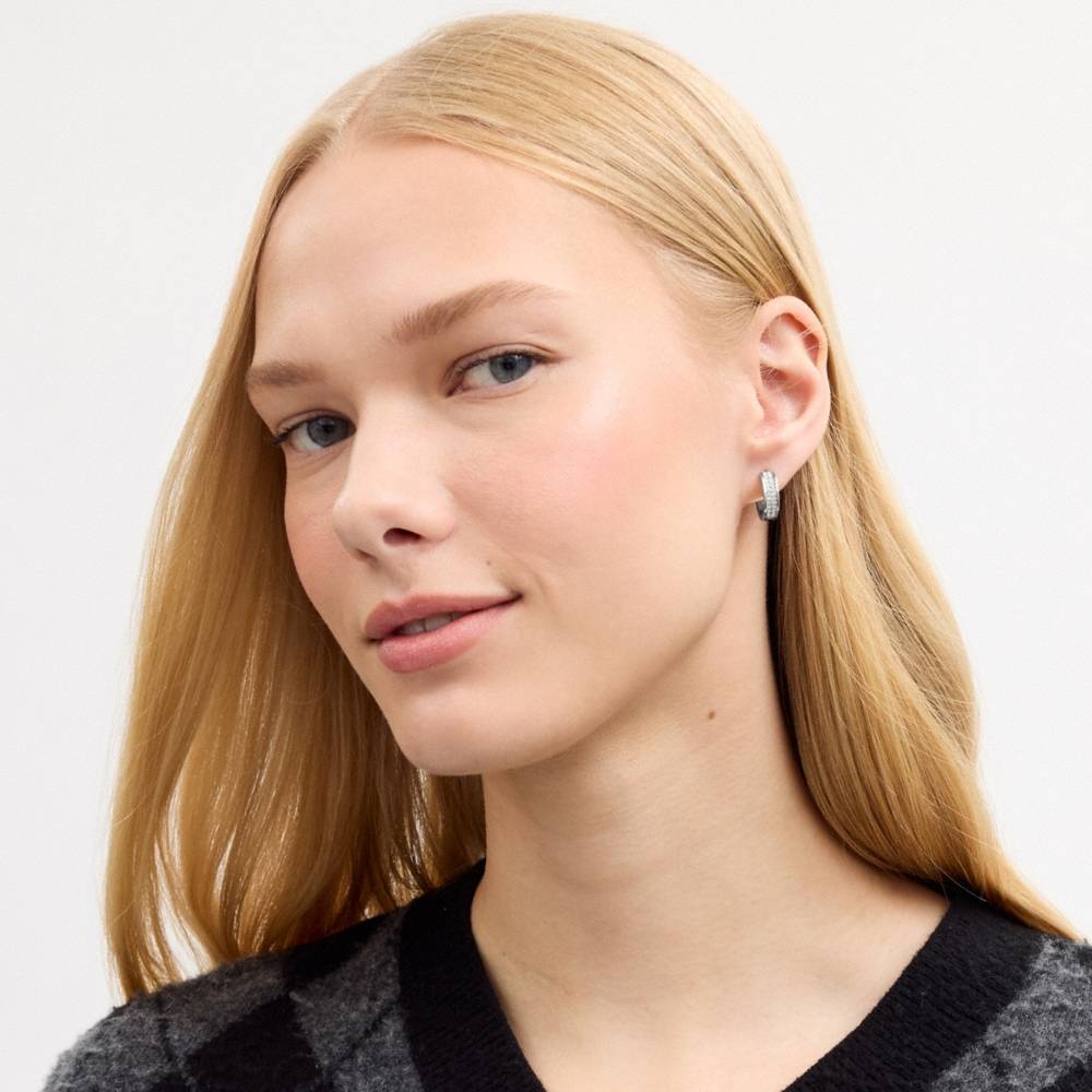 Coach Outlet Pavé C Huggie Earrings - Preorder
