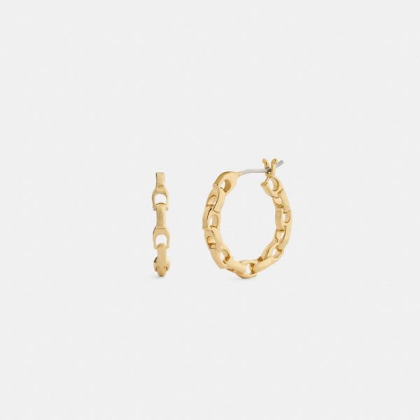 Coach Outlet Linked C Small Hoop Earrings - Preorder