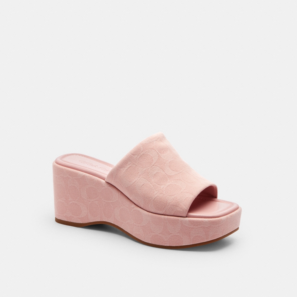 Coach Outlet Phoebe Platform Sandal In Signature Denim - Preorder