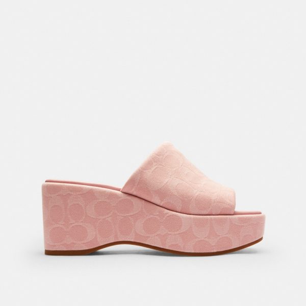 Coach Outlet Phoebe Platform Sandal In Signature Denim - Preorder