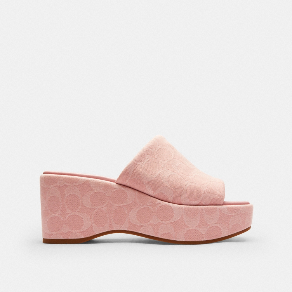 Coach Outlet Phoebe Platform Sandal In Signature Denim - Preorder