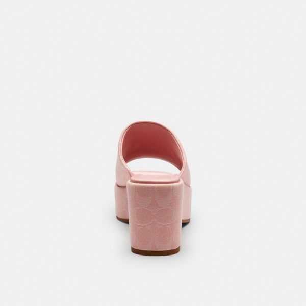 Coach Outlet Phoebe Platform Sandal In Signature Denim - Preorder