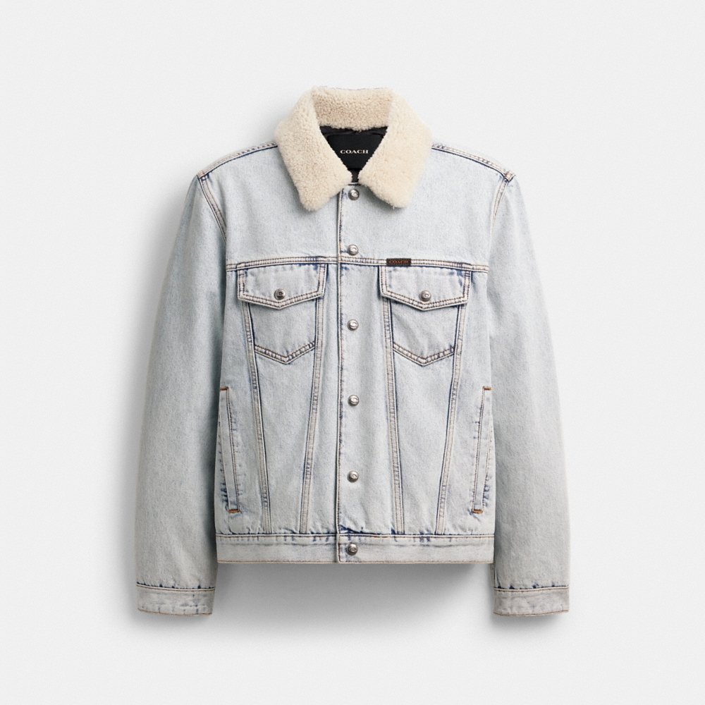 Coach Outlet Denim Jacket With Shearling Collar - Preorder