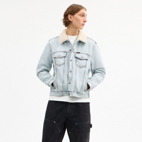 Coach Outlet Denim Jacket With Shearling Collar - Preorder
