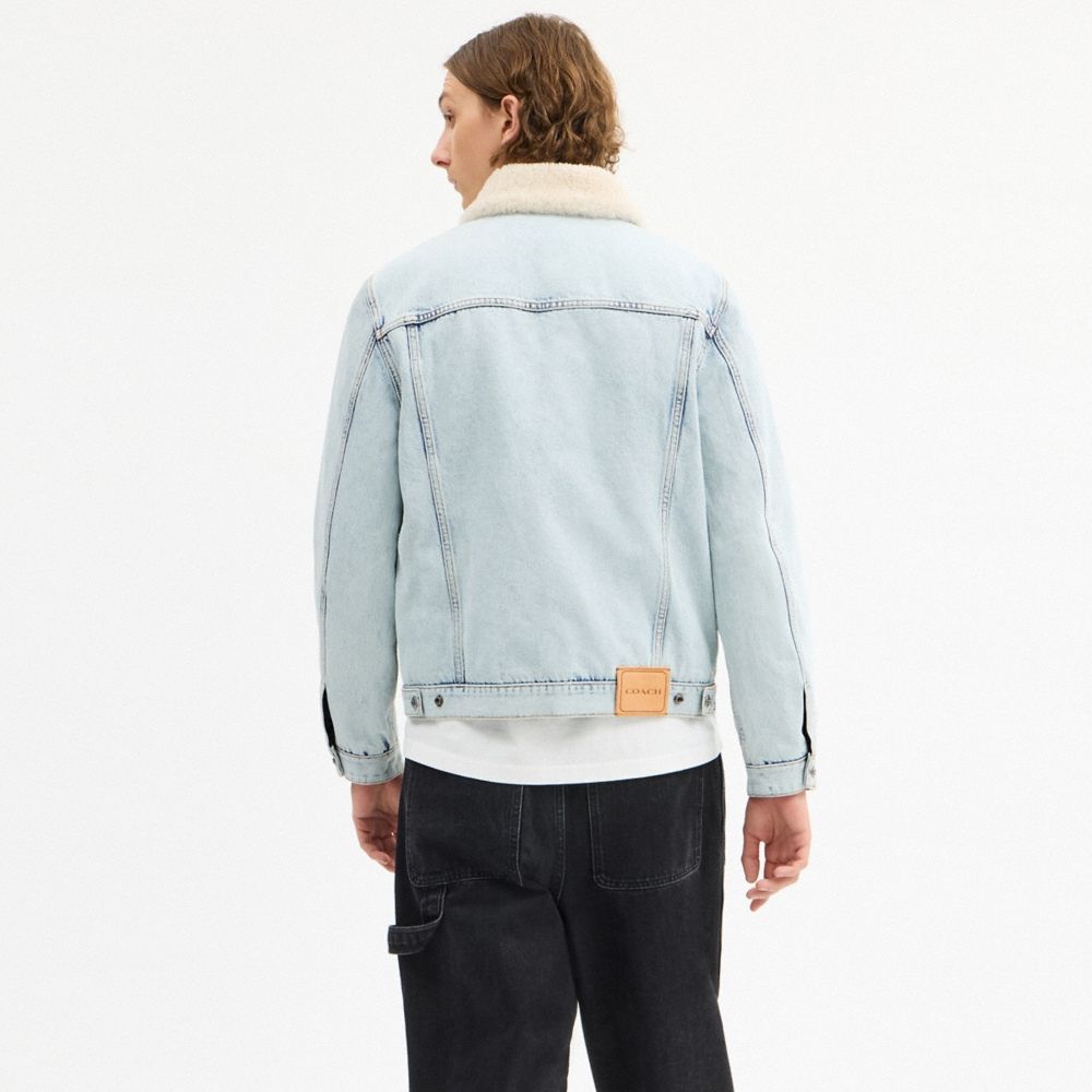 Coach Outlet Denim Jacket With Shearling Collar - Preorder