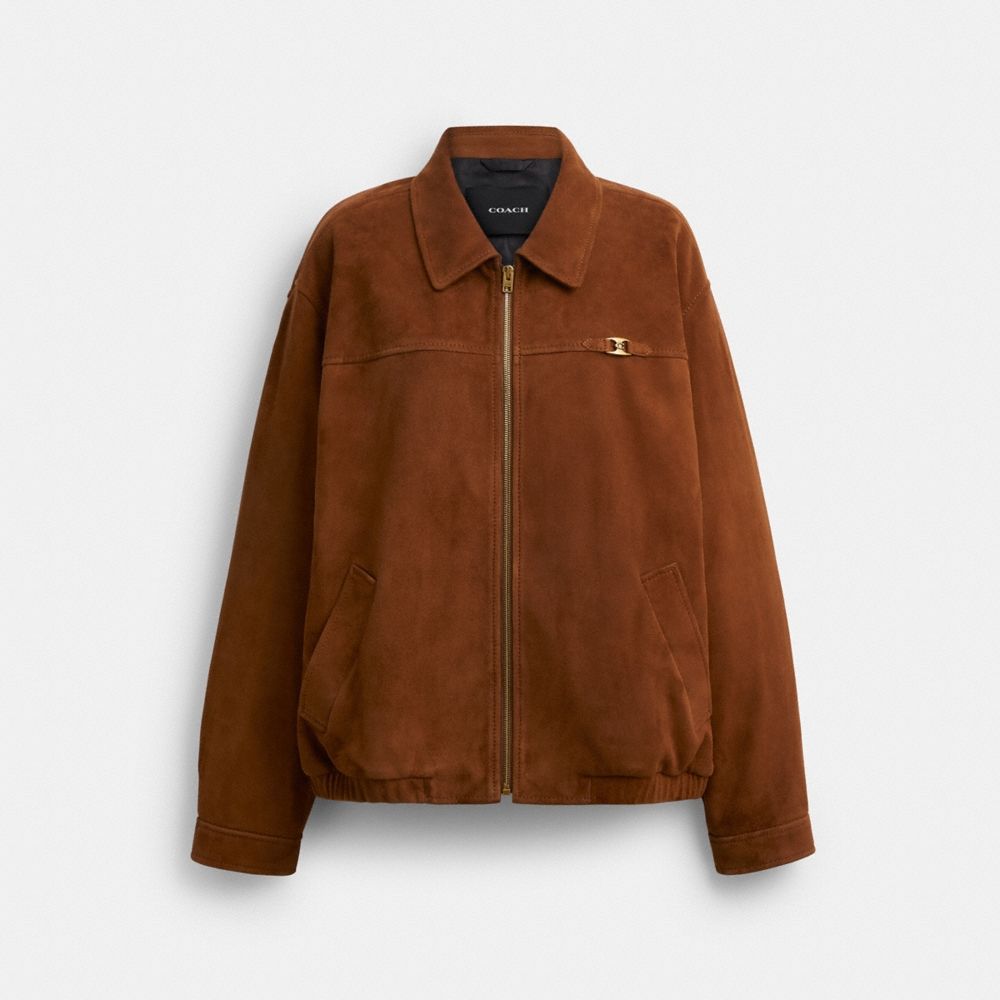 Coach Heritage C Oversized Suede Bomber - Preorder