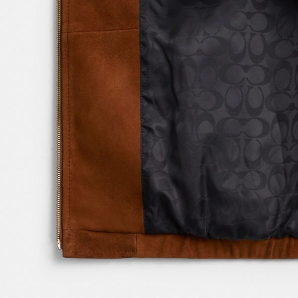 Coach Heritage C Oversized Suede Bomber - Preorder