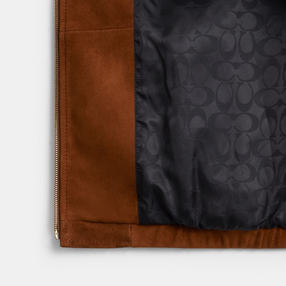 Coach Heritage C Oversized Suede Bomber - Preorder