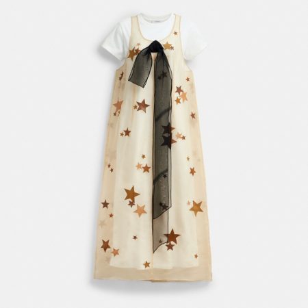 Coach Outlet Star Organza Dress - Preorder — White